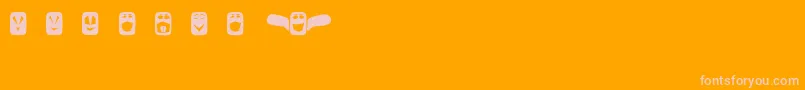 Uglyfaces Font – Pink Fonts on Orange Background