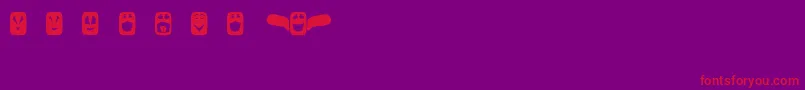 Czcionka Uglyfaces – czerwone czcionki na fioletowym tle