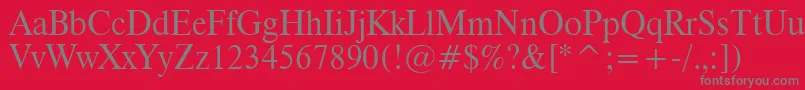 Dutch801RomanHeadlineBt Font – Gray Fonts on Red Background
