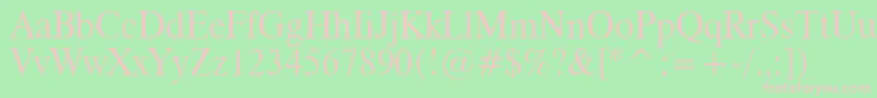 Dutch801RomanHeadlineBt Font – Pink Fonts on Green Background