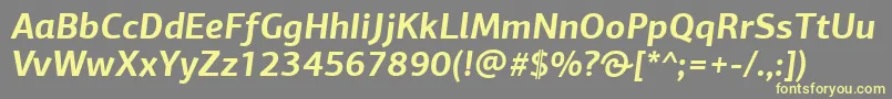 PfagorasansproBolditalic Font – Yellow Fonts on Gray Background