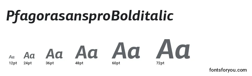 Размеры шрифта PfagorasansproBolditalic