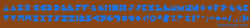 DiscoDork Font – Blue Fonts on Brown Background