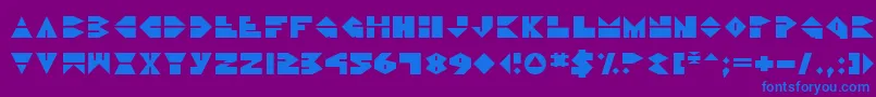 DiscoDork Font – Blue Fonts on Purple Background