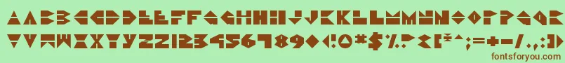 DiscoDork Font – Brown Fonts on Green Background