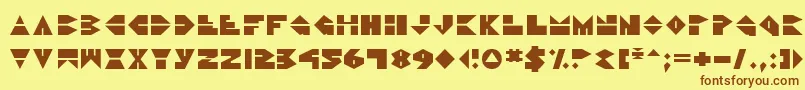 DiscoDork Font – Brown Fonts on Yellow Background