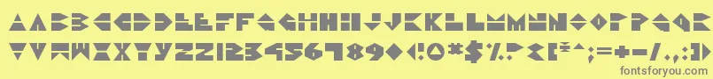 DiscoDork Font – Gray Fonts on Yellow Background