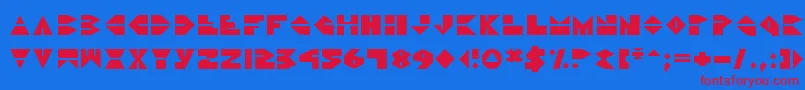 DiscoDork Font – Red Fonts on Blue Background