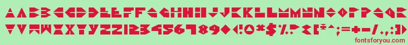 DiscoDork Font – Red Fonts on Green Background