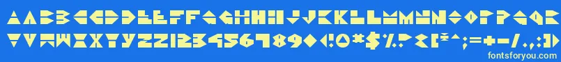 DiscoDork Font – Yellow Fonts on Blue Background