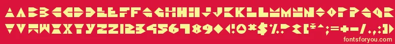 DiscoDork Font – Yellow Fonts on Red Background