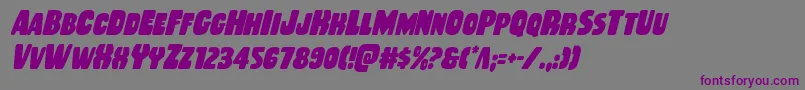 Шрифт Rubberboycondital – фиолетовые шрифты на сером фоне