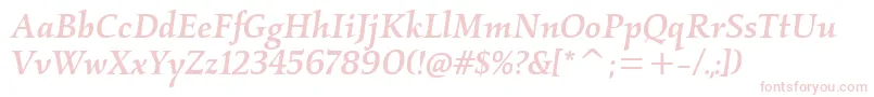 Шрифт KallosmditcTtMediumitalic – розовые шрифты