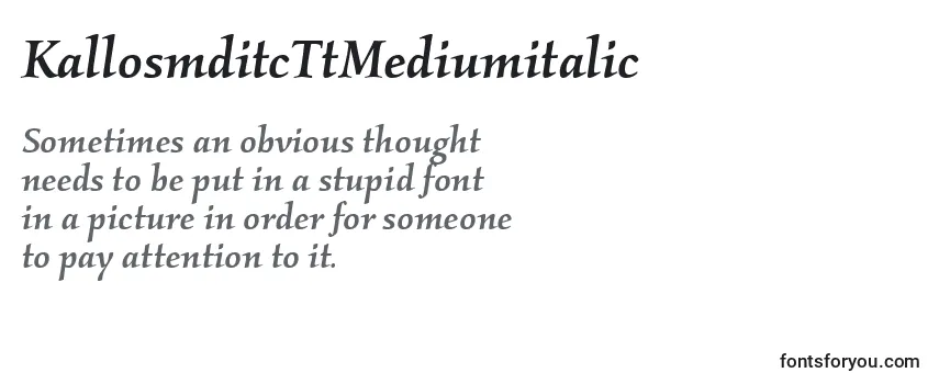 KallosmditcTtMediumitalic Font