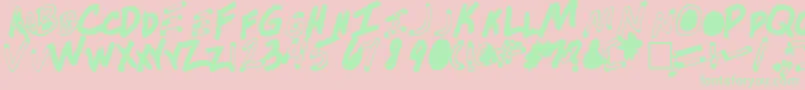 Notsoskimpus Font – Green Fonts on Pink Background