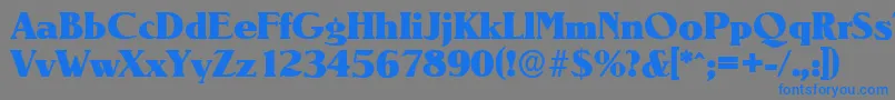 NevadaserialHeavyRegular Font – Blue Fonts on Gray Background