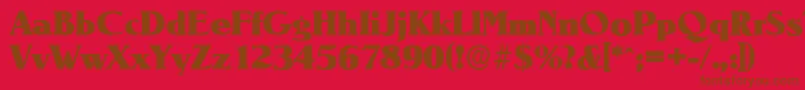 Шрифт NevadaserialHeavyRegular – коричневые шрифты на красном фоне