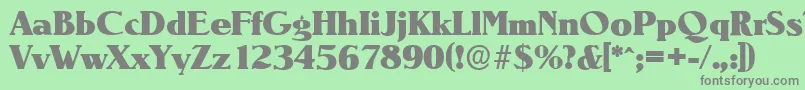 NevadaserialHeavyRegular Font – Gray Fonts on Green Background
