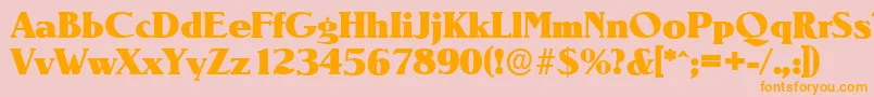 NevadaserialHeavyRegular Font – Orange Fonts on Pink Background