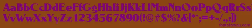 NevadaserialHeavyRegular Font – Purple Fonts on Brown Background