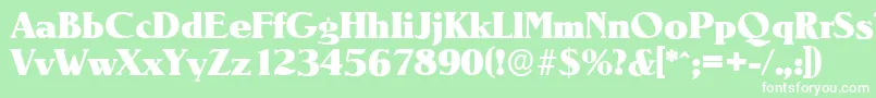 NevadaserialHeavyRegular Font – White Fonts on Green Background