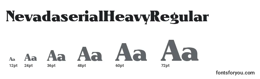 Размеры шрифта NevadaserialHeavyRegular
