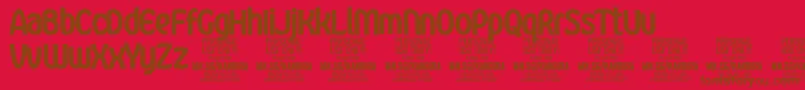 KandiraBlaPersonalUse Font – Brown Fonts on Red Background