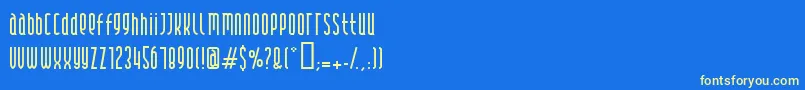 Andover ffy Font – Yellow Fonts on Blue Background
