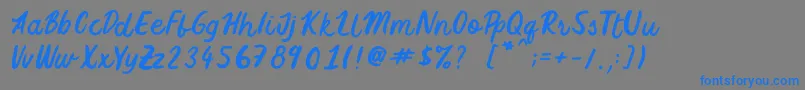 FiveFoxes-fontti – siniset fontit harmaalla taustalla