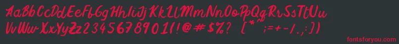 FiveFoxes Font – Red Fonts on Black Background
