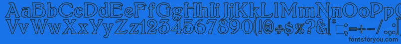 Boltonoutline Font – Black Fonts on Blue Background