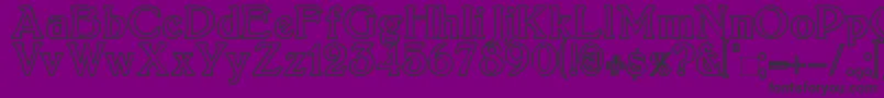 Boltonoutline-Schriftart – Schwarze Schriften auf violettem Hintergrund
