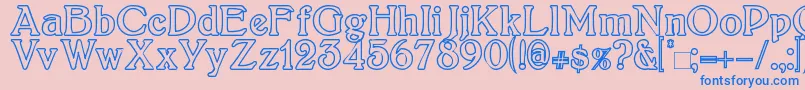 Boltonoutline Font – Blue Fonts on Pink Background