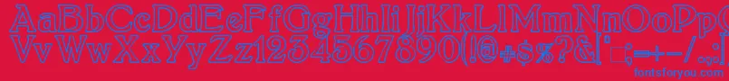 Boltonoutline Font – Blue Fonts on Red Background