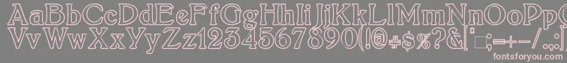 Boltonoutline Font – Pink Fonts on Gray Background