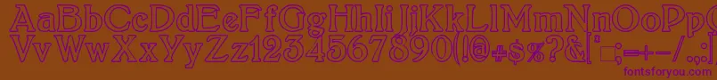 Boltonoutline Font – Purple Fonts on Brown Background