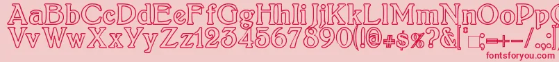 Boltonoutline Font – Red Fonts on Pink Background