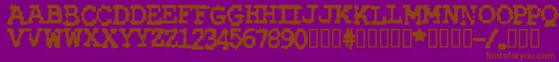 RubberBiscuitBold Font – Brown Fonts on Purple Background