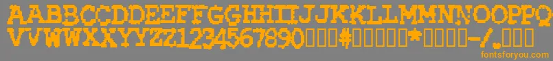 RubberBiscuitBold Font – Orange Fonts on Gray Background