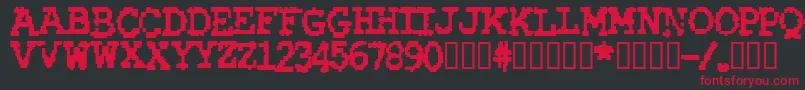 RubberBiscuitBold Font – Red Fonts on Black Background
