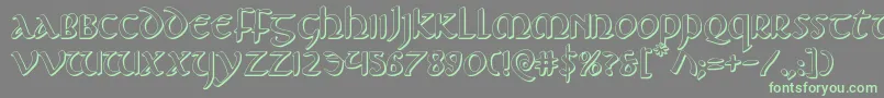 Foucault3D-Schriftart – Grüne Schriften auf grauem Hintergrund