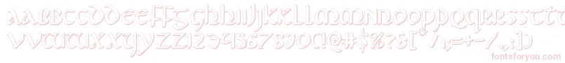 Foucault3D-Schriftart – Rosa Schriften auf weißem Hintergrund