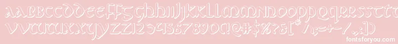 Foucault3D Font – White Fonts on Pink Background