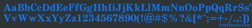 Шрифт Schdlbd – синие шрифты на чёрном фоне