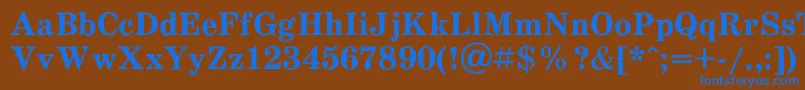 Schdlbd-fontti – siniset fontit ruskealla taustalla