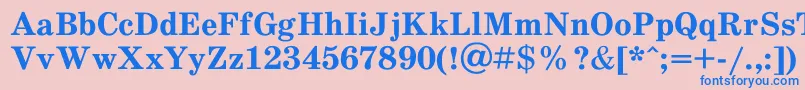 Schdlbd Font – Blue Fonts on Pink Background