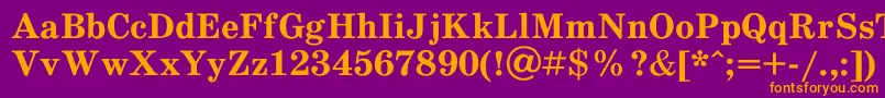 Schdlbd Font – Orange Fonts on Purple Background