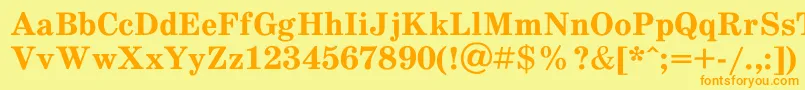 Schdlbd Font – Orange Fonts on Yellow Background