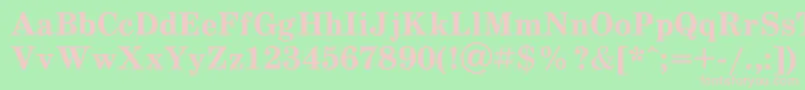 Шрифт Schdlbd – розовые шрифты на зелёном фоне