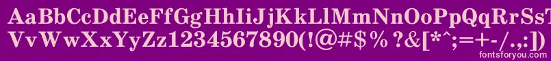 Schdlbd-Schriftart – Rosa Schriften auf violettem Hintergrund
